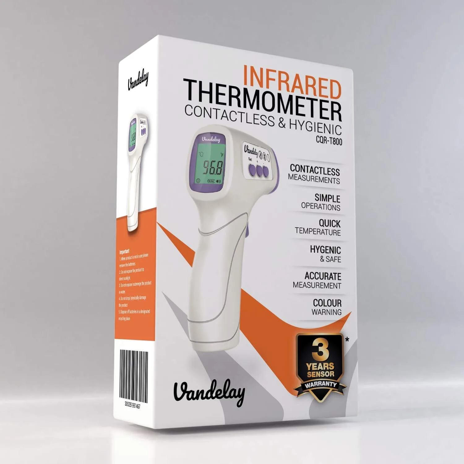 Vandelay Infrared Thermometer CQR-T800