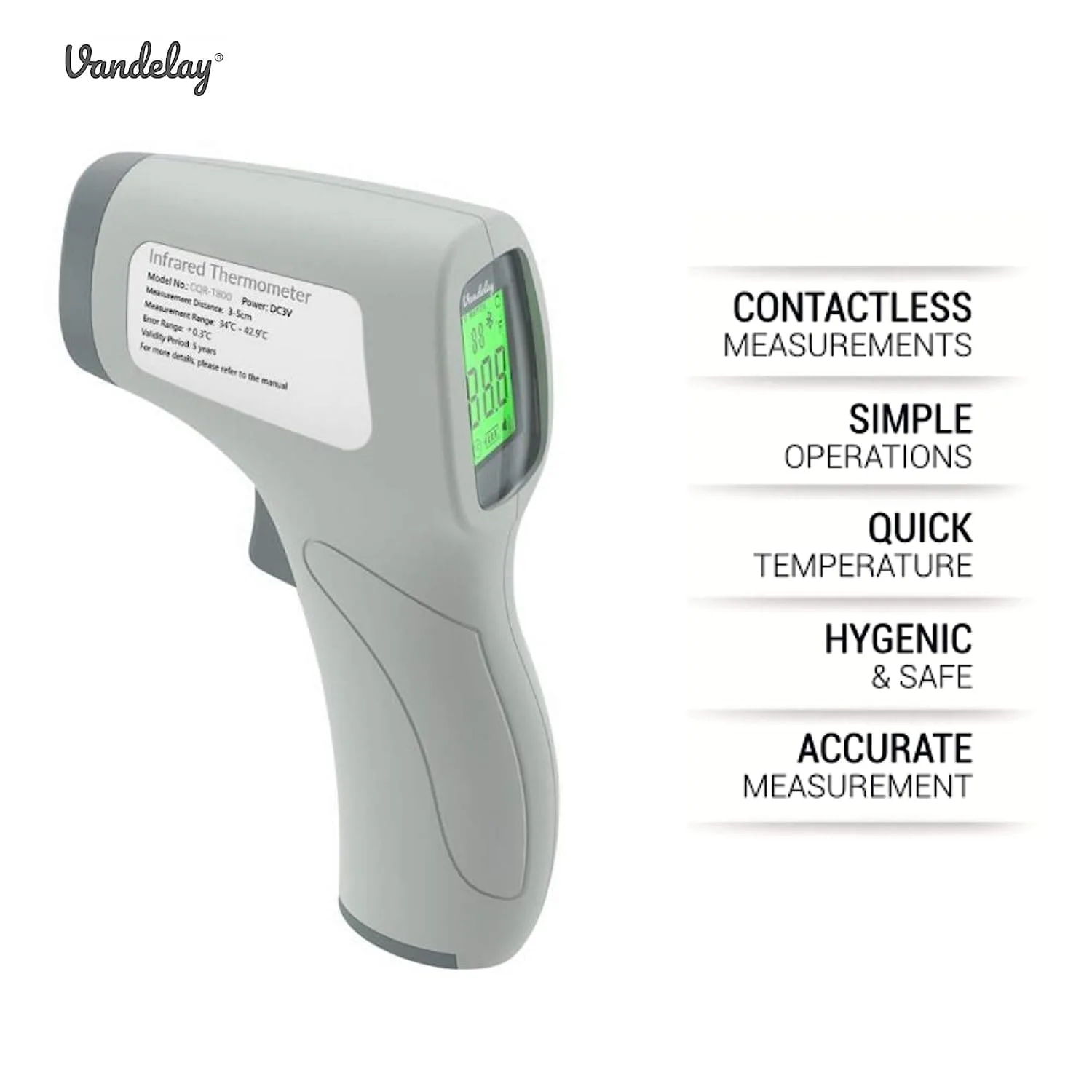 Vandelay Infrared Thermometer CQR-T800